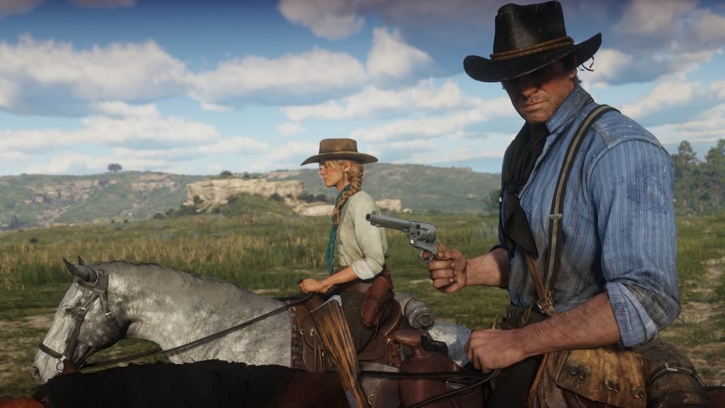 Arthur Morgan and Sadie Adler in Red Dead Redemption 2