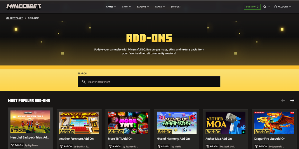 Minecraft Marketplace add-on