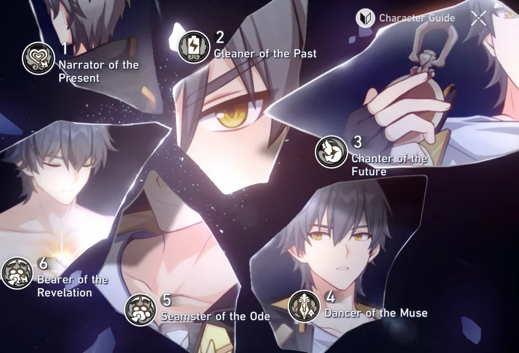Character Eidolon tree interface showing unlocked resonance levels.