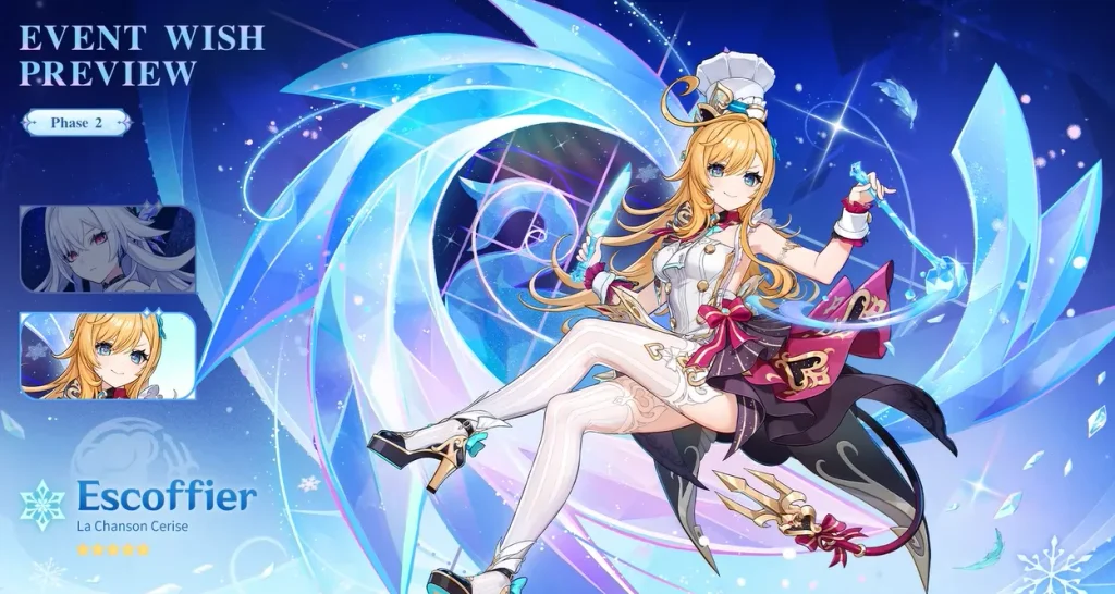 Escoffier, a 5-star character returning in Genshin Impact Version 7.1 Phase 2.
