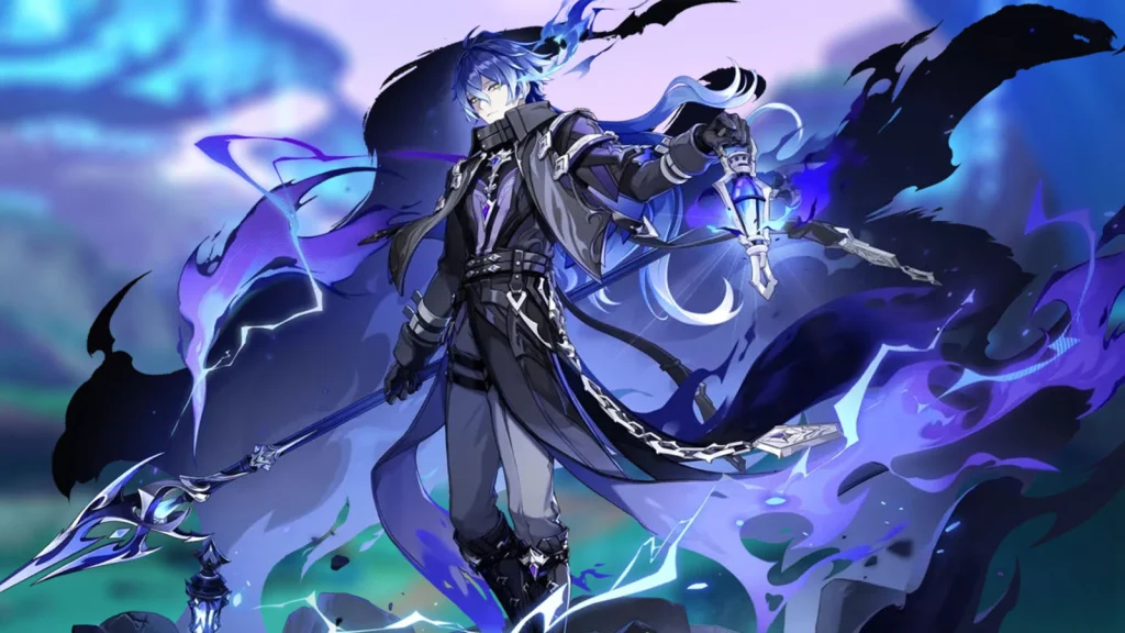 Portrait of Flins from Genshin Impact showing character art