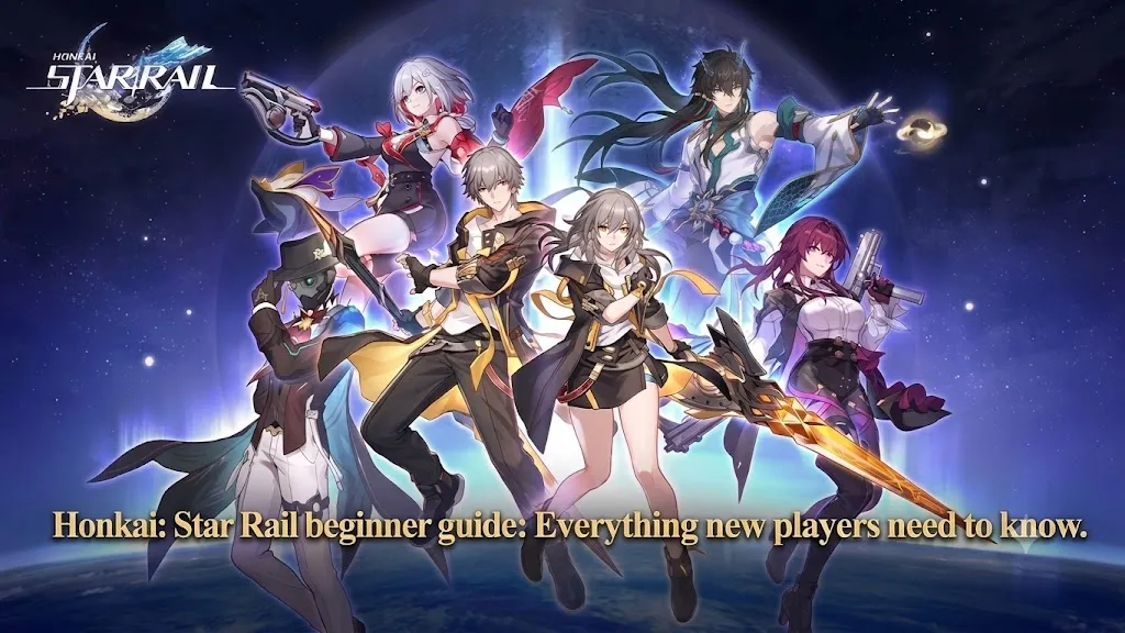 Honkai: Star Rail logo displayed over key characters and the Astral Express.