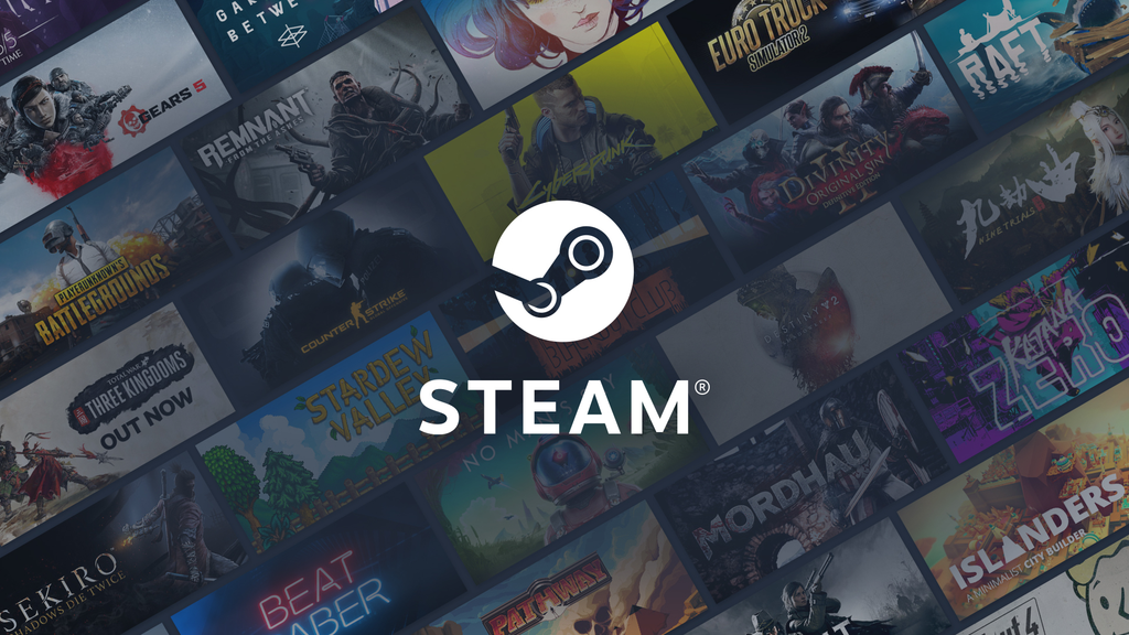 Steam Link logo banner for streaming PC games directly from a local computer to a mobile phone