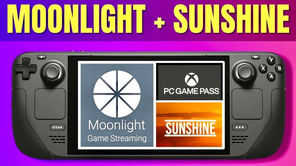 Moonlight Game Streaming and Sunshine open-source logo banner for low-latency PC-to-mobile streaming