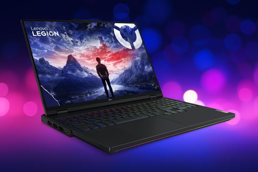 Lenovo Legion Pro 7i high-performance gaming laptop with active screen and custom RGB illumination