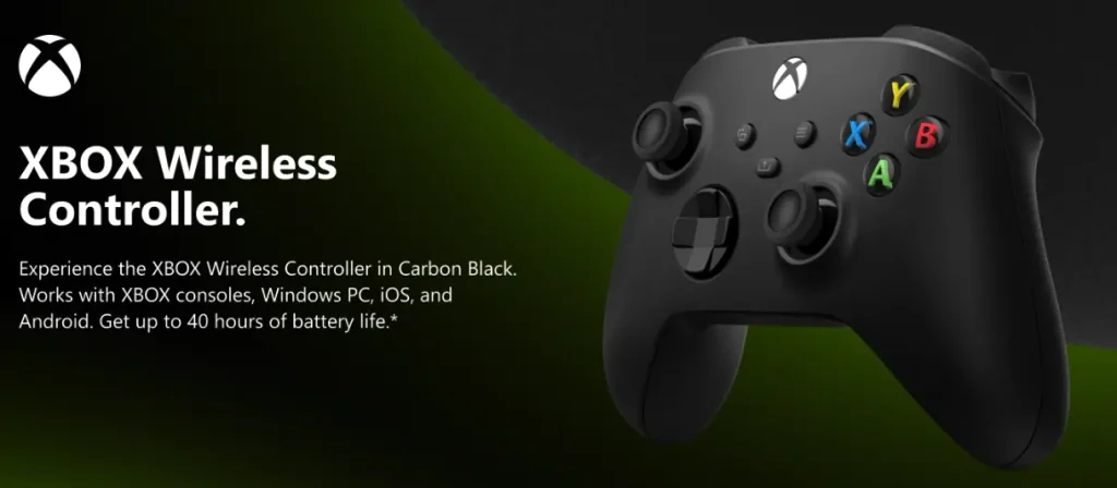 Xbox Wireless Controller Carbon Black for PC and Xbox Series X|S